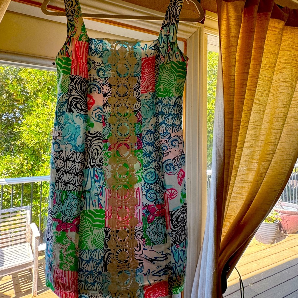 Lilly Pulitzer mini dress square neck size 0